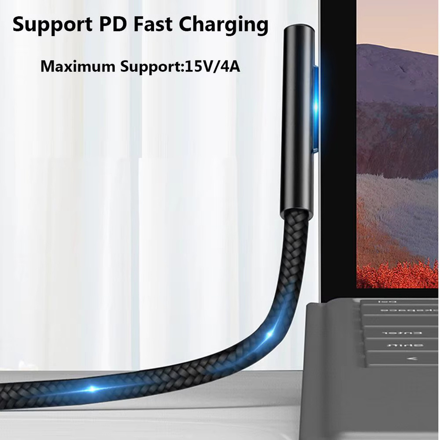 Microsoft Netzteil mit USB Typ C PD Schnellladefunktion 102 W, Schwarz - Bild 4