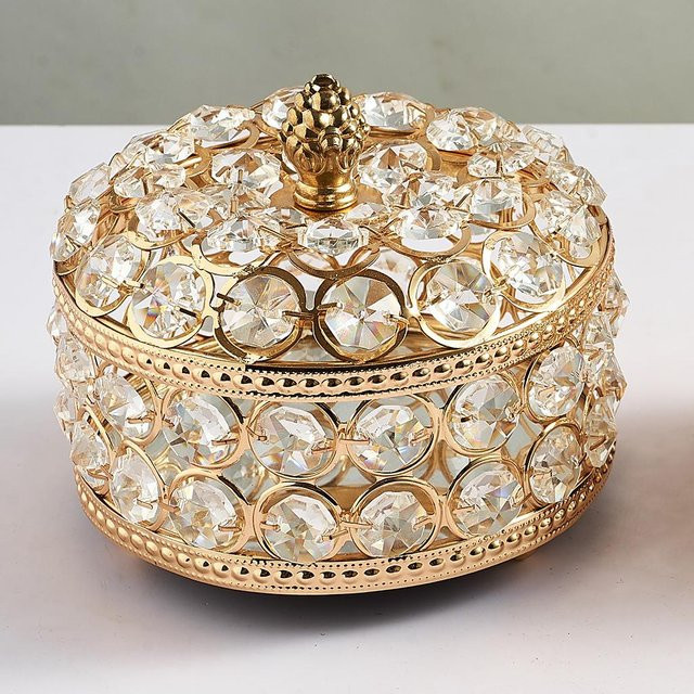 Wucifang Jewelry Schmuckschatulle, Kristalle, Damen, 12x10cm - Bild 1