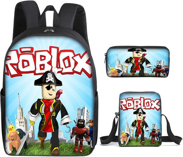 Roblox Schultaschen-Set für Mädchen bestehend aus Rucksack, Schultasche und Federmäppchen in Multicolour - Bild 1