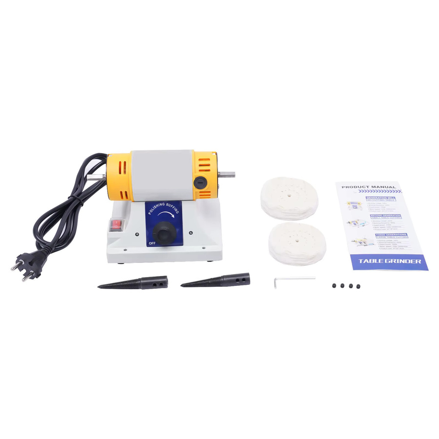 CNCEST Mini Tischschleifer und Poliermaschine mit 200 W für Schmuck und Edelsteine - Bild 2