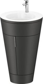 Duravit Waschtischunterschrank Starck 1 c-bonded Set in Graphit Supermatt mit Soft-Close-Türen, B/H/T: 56 x 86,4 x 60,5 cm - Bild 1