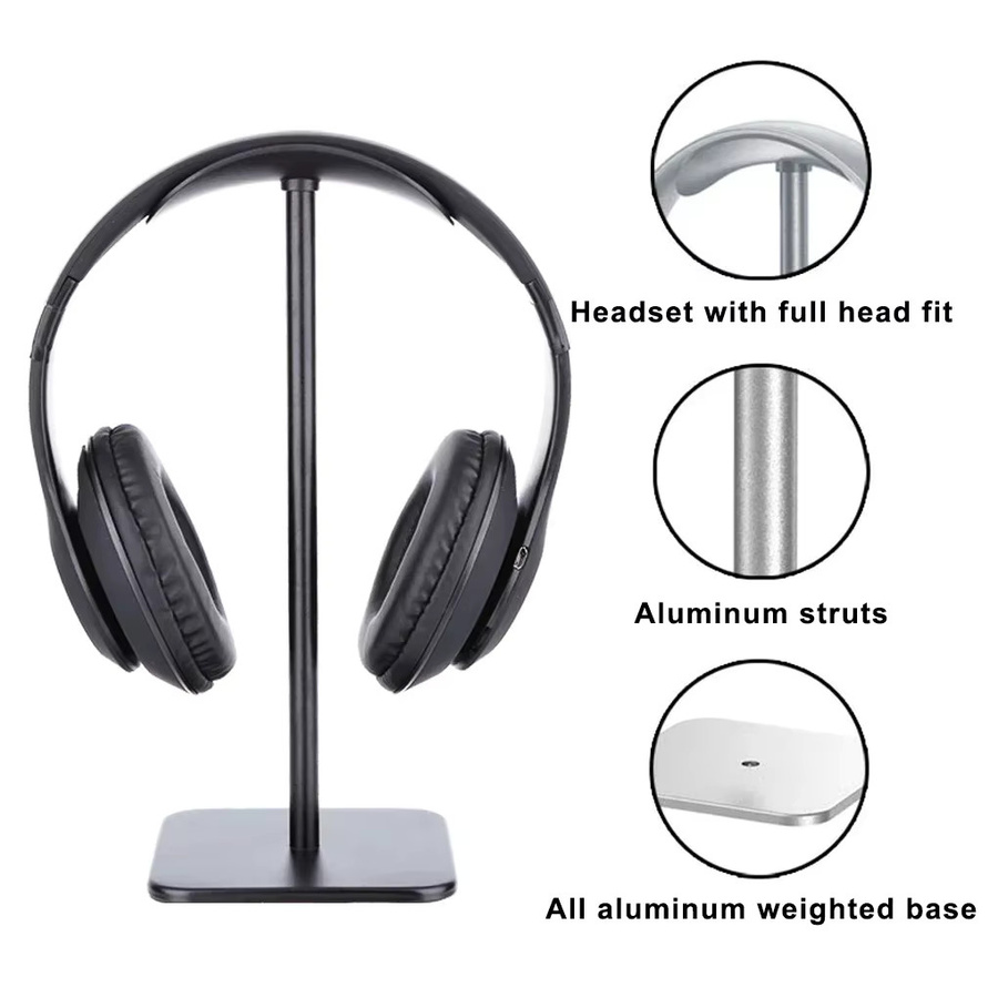 VIKEFON Kopfhörerhalter aus Aluminiumlegierung in Schwarz, kabelloser Kopfhörer-Aufhänger für Apple AirPods Max, Razer und Sony - Bild 4