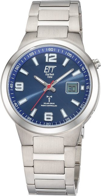 ETT Eco Tech Time Herrenuhr, Solar, Titan, 41 mm, Blau, 5 ATM - Bild 1