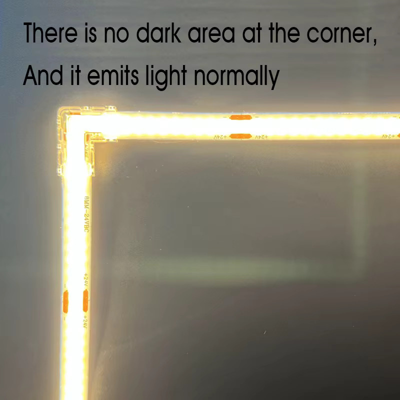 YJCAL COB-LED-Eckverbinder L-förmig 90 Grad für CCT, FCOB und RGB-Streifen, lötfreier Anschluss für 2/3/4-polige LED-Streifen - Bild 3