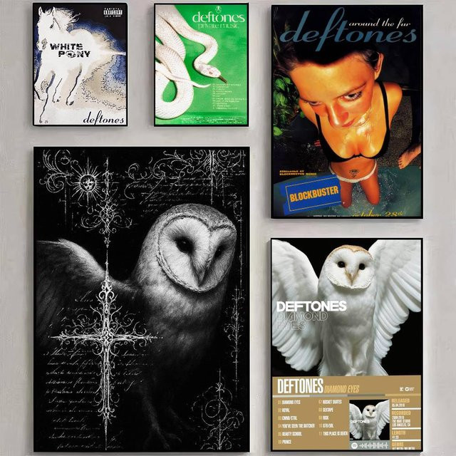 Deftones Klassisches Album Wandaufkleber aus Papier in Weiß und Multicolour für DIY Deko in Zimmer, Bar oder Café - Bild 1