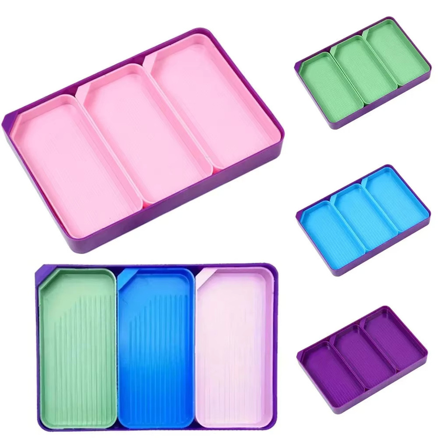 Buntes Diamond Painting Set mit 3-in-1 Malstift, Kleber, Perlen, Tabletts und Anti-Rutsch-Matte in Multicolour und Lila für Erwachsene - Bild 3