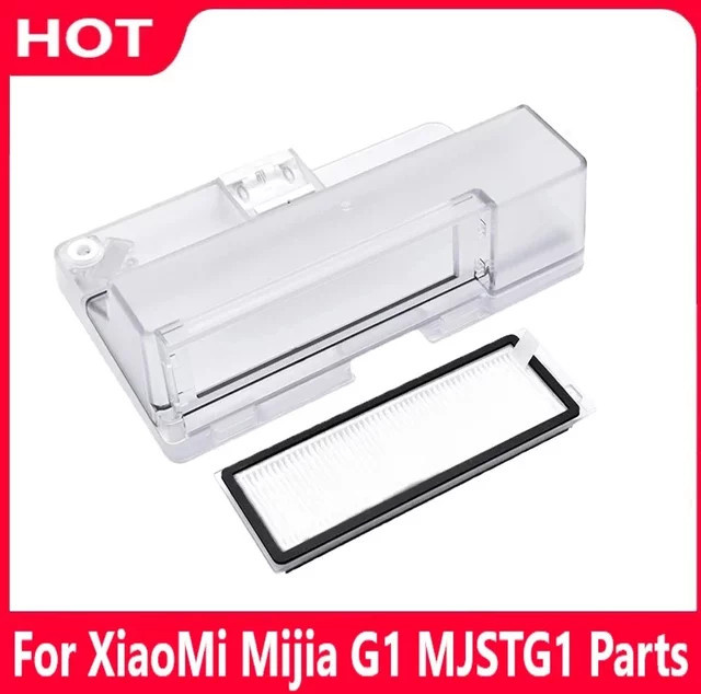 QIXIAO Ersatzteil-Set für Xiaomi Mijia G1 MJSTG1 Saugroboter mit Wassertank, Staubbehälter und Filter in Transparent - Bild 1