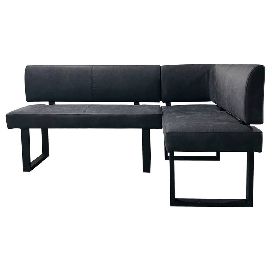 Eckbank VANCOUVER von byLIVING in Anthrazit mit Armlehnen, B/T/H: 182 x 125 x 86 cm - Bild 2