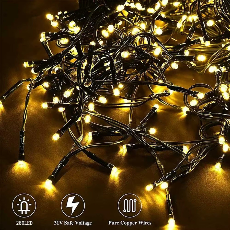 VASTFIRE LED Weihnachtsbaum Dekoration Outdoor Lichterkette mit 280 LEDs in RGB Multicolour - Bild 3
