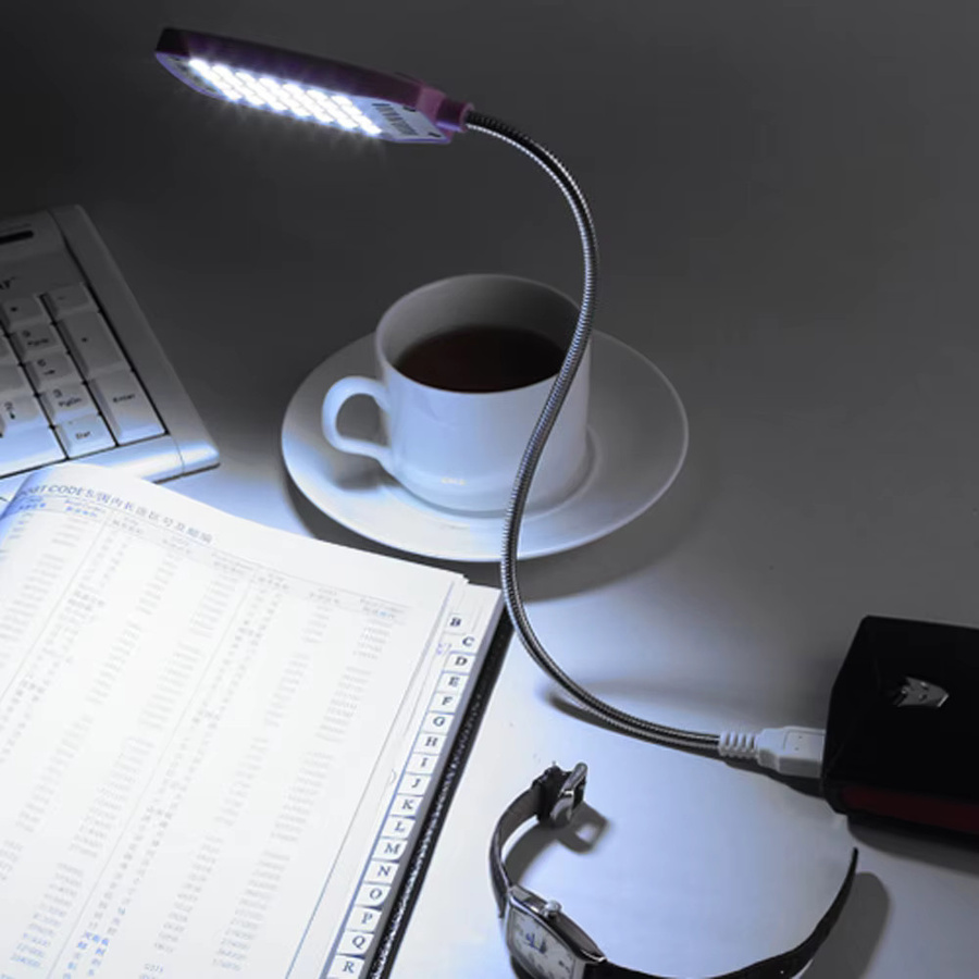 MeeToo USB LED Leselampe mit 28 LEDs und 4 Farben für Laptop, Notebook und PC - Bild 2