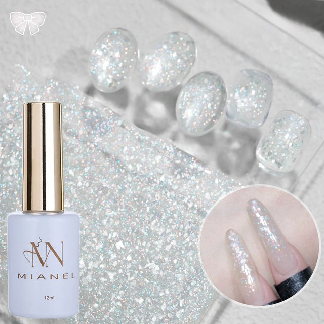 MIANEL NAIL Nagellack, Weiß, Schimmernd, 12 ml - Bild 1