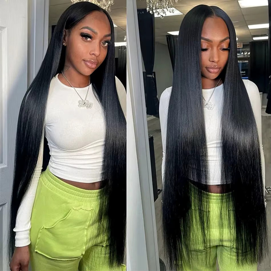 Tomiyaa Echthaar-Bündel, brasilianisches Remy-Haar, glatt, schwarz, Damen - Bild 5