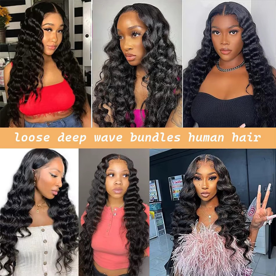 Aphrodite Loose Deep Wave Echthaar Haarverlängerungen, Unisex - Bild 6