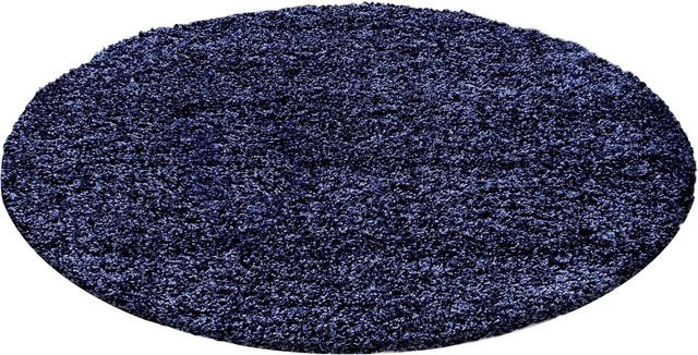 Ayyildiz Hochflorteppich Life 1500 Shaggy-Stil Marineblau Ø 120 cm - Bild 1