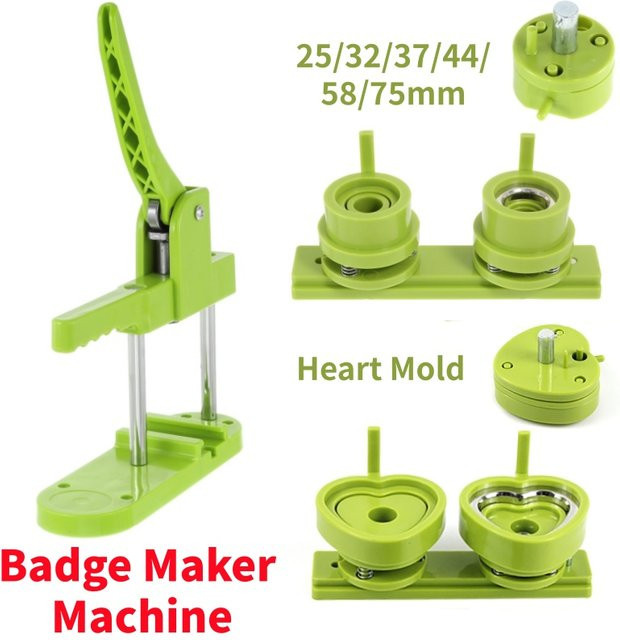 Abzeichen Maker Maschine für DIY Pin Buttons, Button Presse für DC 108-Serie, Farbe: Grün - Bild 1