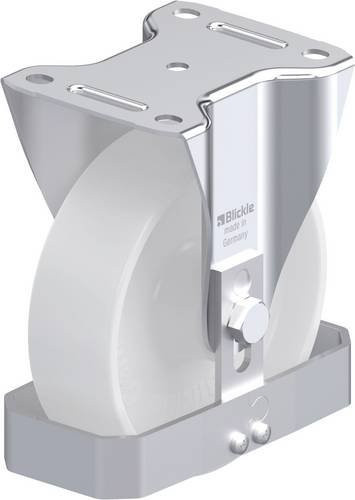 Blickle B-PO 160R-FS Stahlblech-Bockrolle in Weiß mit 160 mm Rad-Durchmesser und 400 kg Tragfähigkeit - Bild 1