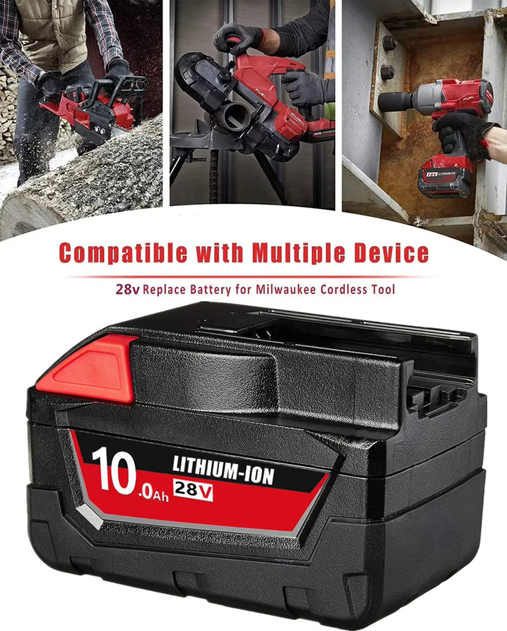 Milwaukee M28 Ersatzakku für Elektrowerkzeuge kompatibel mit HD28PD, HD28MS-0, HD28MS und HD28JSB-0 - Bild 3