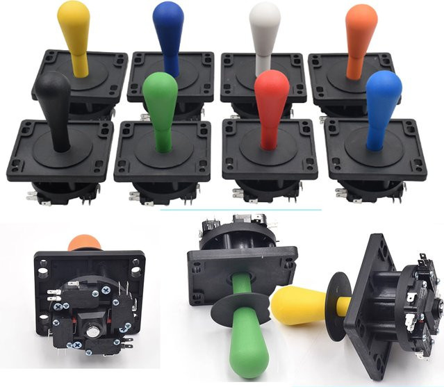 Happ Retro Arcade Joystick mit Long Shaft Stick in Schwarz für Fighting Games und DIY Arcade-Konsole - Bild 1