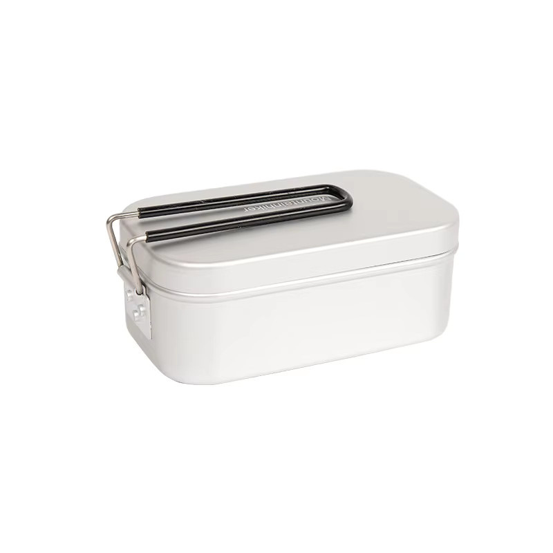 MOUNTAINHIKER Ultraleichte Aluminium-Lunchbox in Silber, ideal für Camping und offenes Feuer - Bild 5