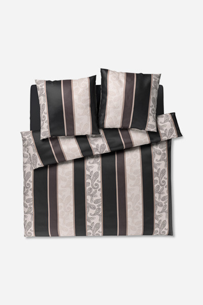 Bettwäsche JOOP! PAISLEY STRIPES aus Baumwolle in Schwarz - Bild 2