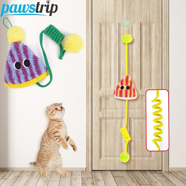 Self-Hey Hängende Tür Katze Spielzeug, Plüsch, mit Sound, Papier Spielzeug - Bild 1