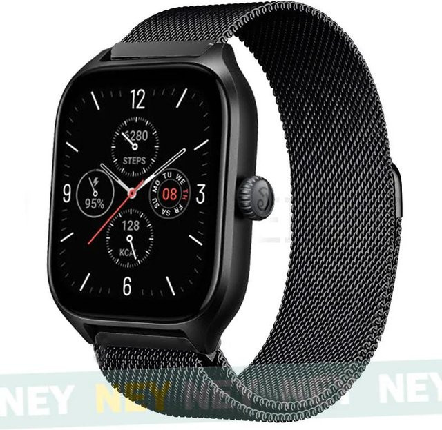 Uhrenarmband Mailänder Schleife, Edelstahl, Schwarz, Unisex - Bild 1