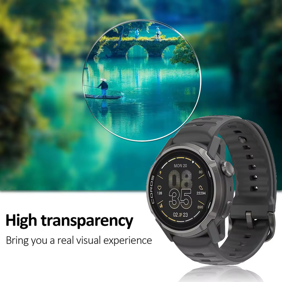 Coros Displayschutzfolie Glas, transparent, Smartwatch - Bild 2