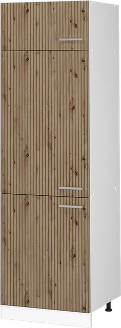 Vicco R-Line Kühlumbauschrank Hochschrank für die Küche in Artisan-Eiche und Weiß, B: 60 cm, T: 57,2 cm, H: 207 cm - Bild 1