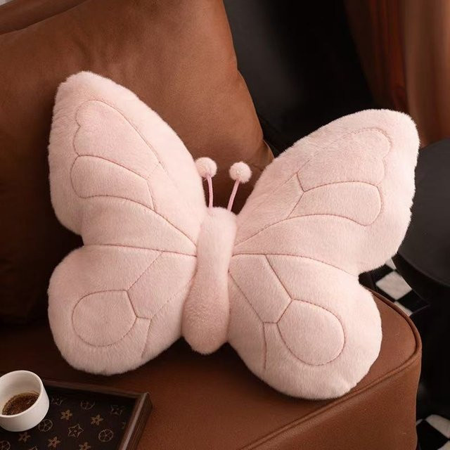Schmetterlingskissen Plüschtier in Pink von Yiran Health & Beauty, 38 cm - Bild 1