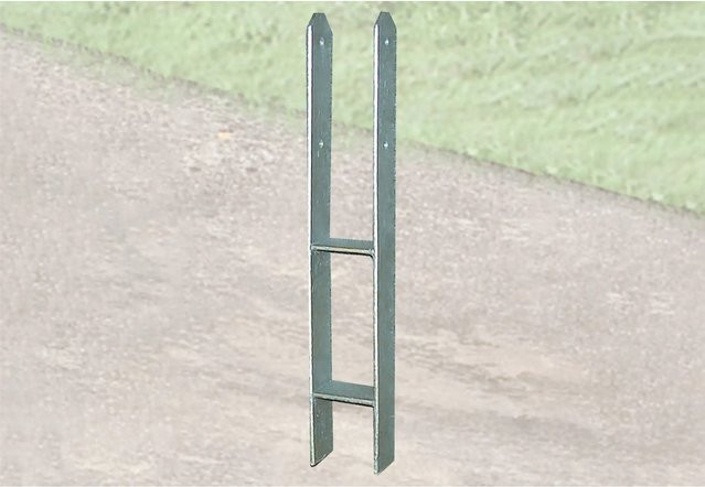 Weka H-Pfostenanker-Set aus Metall für Pfosten mit 12 x 12 cm, 8 Stück - Bild 1