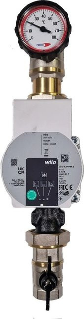 Wilo Solar+more Hocheffizienz-Heizungspumpe Para 25/6-43/SC BL180 mit Kugelhähnen - Bild 1