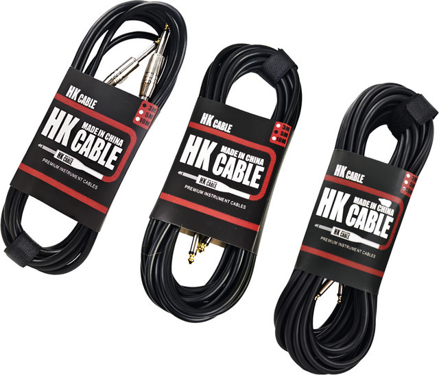 Miwayer Abgeschirmtes Gitarrenkabel mit 3,5 mm Klinkenstecker und 6,35 mm Metallstecker in Schwarz - Bild 1