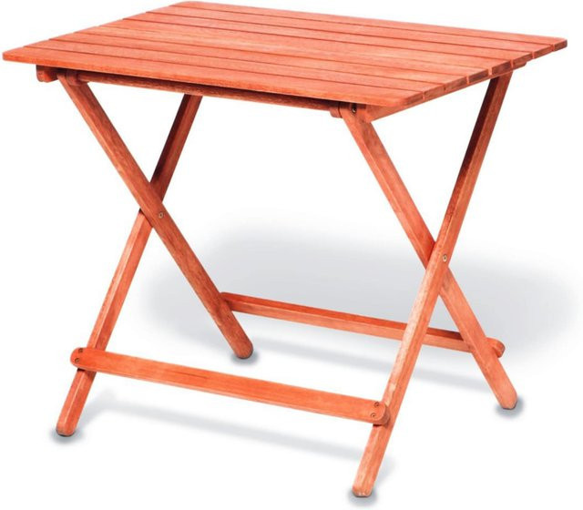 Klappbarer Beistelltisch aus Eukalyptusholz von Merxx für Terrasse, Balkon und Garten - Bild 1