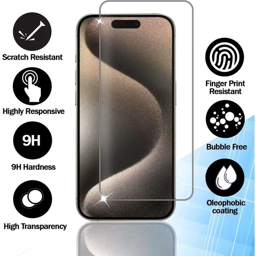 Samsung HD Displayschutzfolie aus gehärtetem Glas, transparent, 1/3 Stück - Bild 3