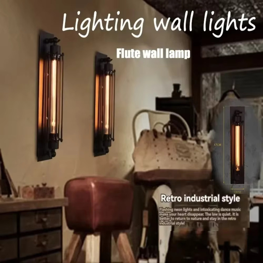 JOYINLED Wandleuchte im Industriestil aus Schmiedeeisen in Retro-Optik - Bild 2