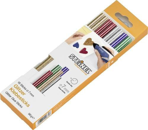 Steinel Heißklebesticks 7mm Multicolor Set mit Gold, Silber, Grün, Blau und Rot (16 Stück) - Bild 1
