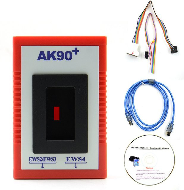YIQIXIN AK90 Auto-Schlüsselprogrammierer für BMW EWS 2/3/4 (1995-2009) Codeleser Version V3.19 in Rot - Bild 1