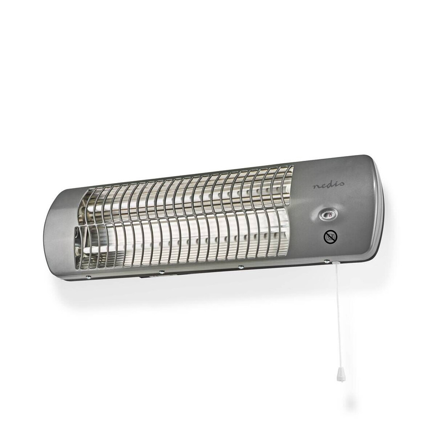 Nedis Badezimmer-Heizung aus Metall in Grau, 1200 W, Wandmontage, B: 56 cm, H: 16 cm, T: 10 cm - Bild 2