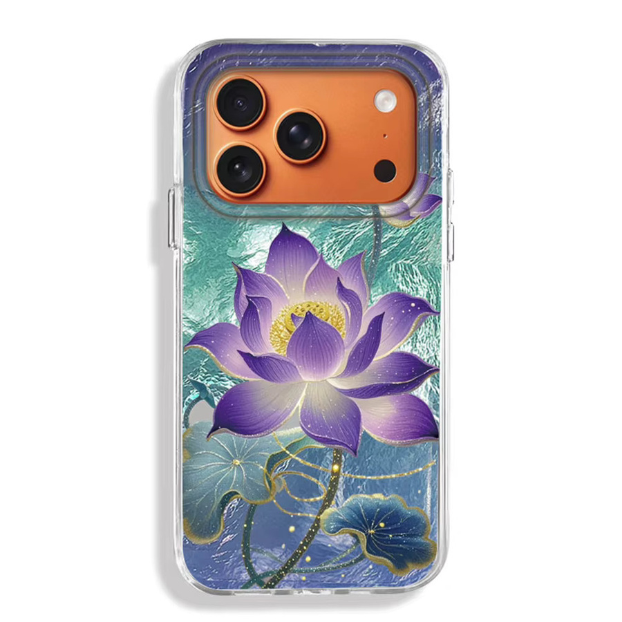 Handyhülle mit buntem Lotusblumen-Mädchen Design für Apple iPhone Modelle, Multicolor - Bild 3
