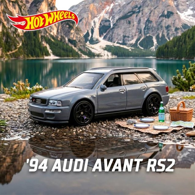 Hot Wheels 94 Audi Avant RS2, Diecast-Automodell, Metall, Grau, ab 3 Jahren - Bild 1