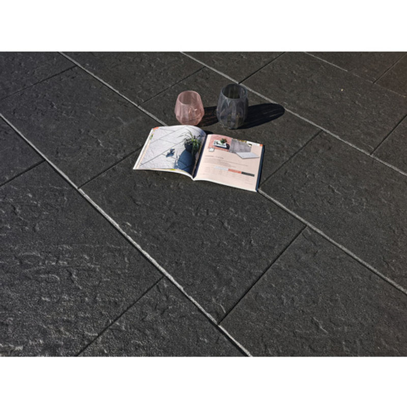 Diephaus Terrassenplatte Imola Schwarz-Basalt aus Beton, B/T/H: 60 x 40 x 4 cm - Bild 3