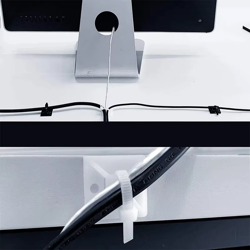 100 Stück Kunststoff-Nylon-Kabelbinder in Schwarz zur Befestigung und Kabelorganisation - Bild 4