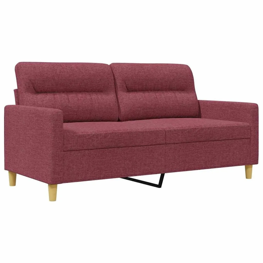 vidaXL 2-Sitzer-Sofa in Weinrot mit Stoffbezug und modernem Design - Bild 2