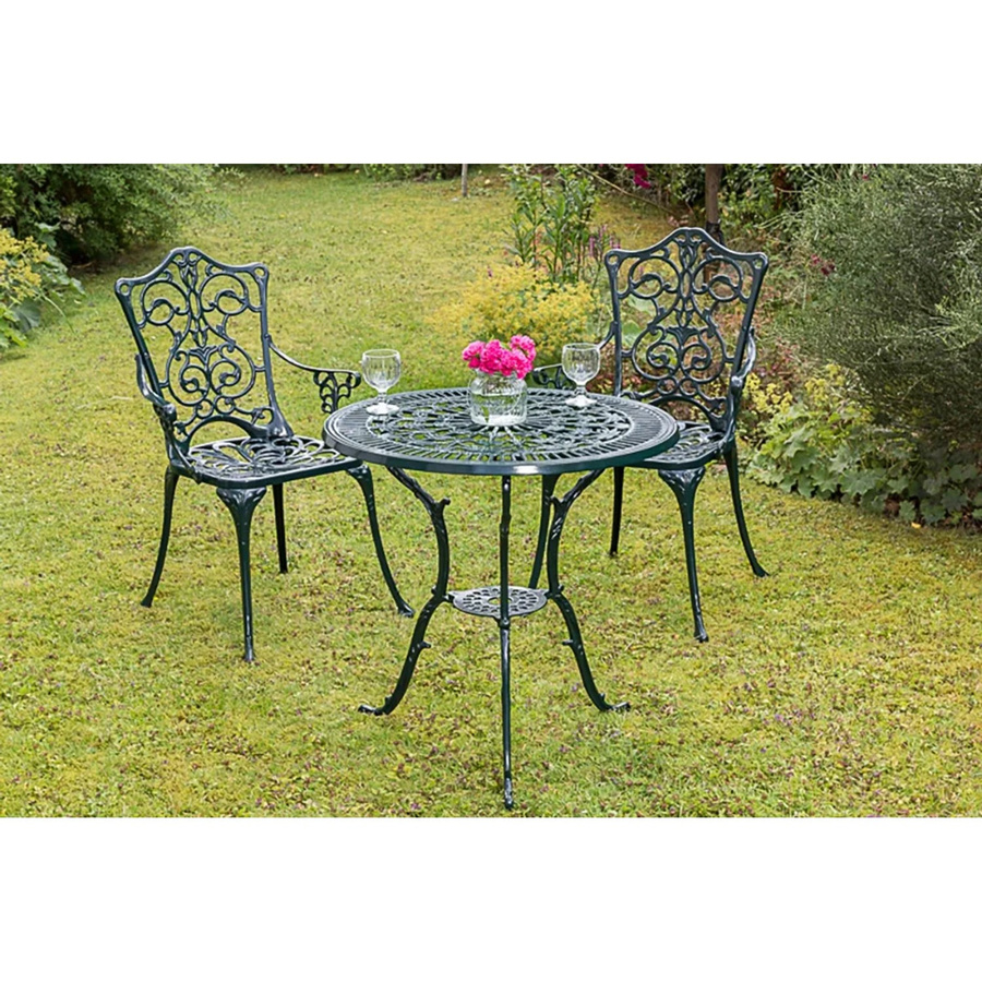 3-teilige MERXX Gartenmöbelgruppe Lugano aus Aluminium in Grün - Bild 2