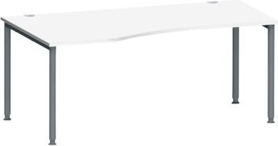 Schäfer Shop Genius Freiformschreibtisch MODENA FLEX mit Ansatz links, Breite: 180 cm, weiß/anthrazit - Bild 1