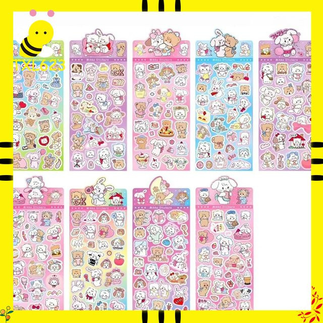 Mikko Laser Aufkleber Set mit Cartoon Motiven in Multicolor für Handy, Tagebuch und DIY-Projekte - Bild 1