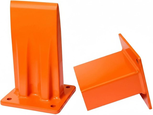 Relaxdays Holzspalter aus Stahl in Orange mit Deckel, B/T/H: 18 x 10 x 8 cm - Bild 1