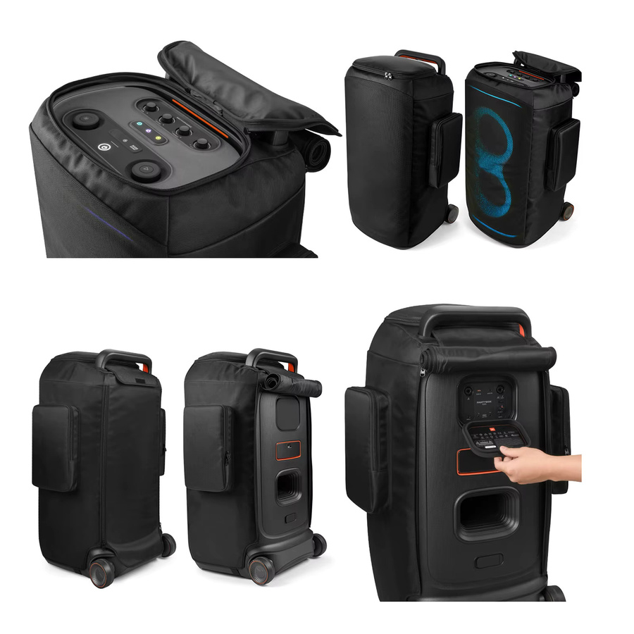 VODOOL Staubschutzhülle und Tragetasche für JBL PartyBox 520 Mesh Lautsprecher, wasserdicht, Schwarz - Bild 5