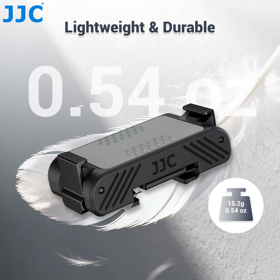 JJC Dual-Direction Schnellwechsel-Adapterhalterung für DJI Osmo Action 6 Nano in Schwarz mit LED-Unterstützung - Bild 6