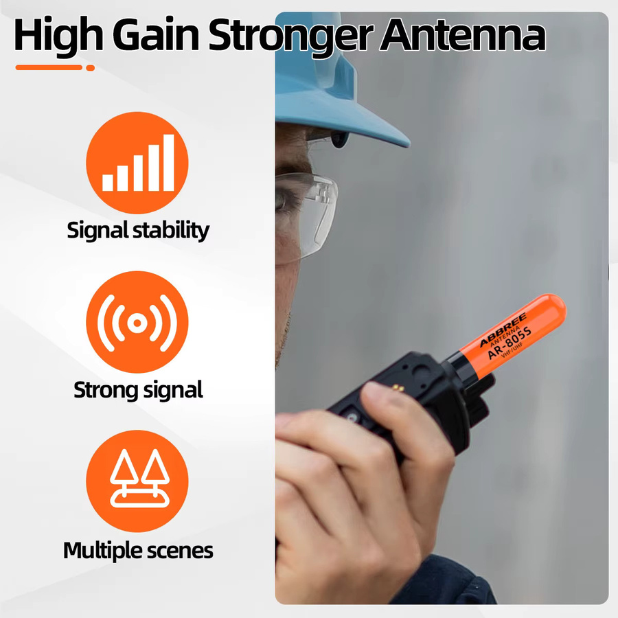 ABBREE AR-805S Mini Short Walkie Talkie Antenne mit SMA-Buchse für UHF/VHF Long Range, kompatibel mit Baofeng UV-5R, UV-32, UV-21 PRO und Ham 2-Wege Radios - Bild 3
